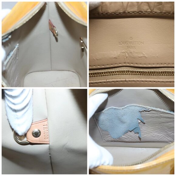 LOUIS VUITTON Monogram Vernis Houston Hand Bag Beige - Picture 15 of 16